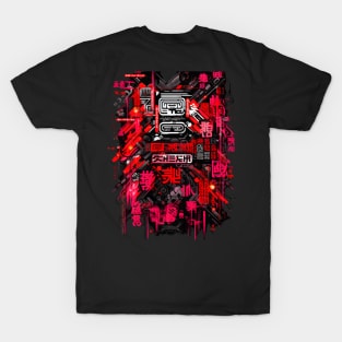 techno pattern T-Shirt